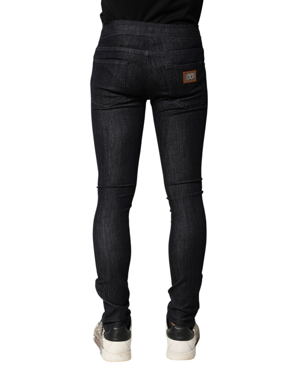 Dolce & Gabbana Black Cotton Stretch Skinny Denim Men Jeans by Dolce & Gabbana