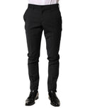 Dolce & Gabbana Black Wool Formal Dress Men Trouser Pants by Dolce & Gabbana