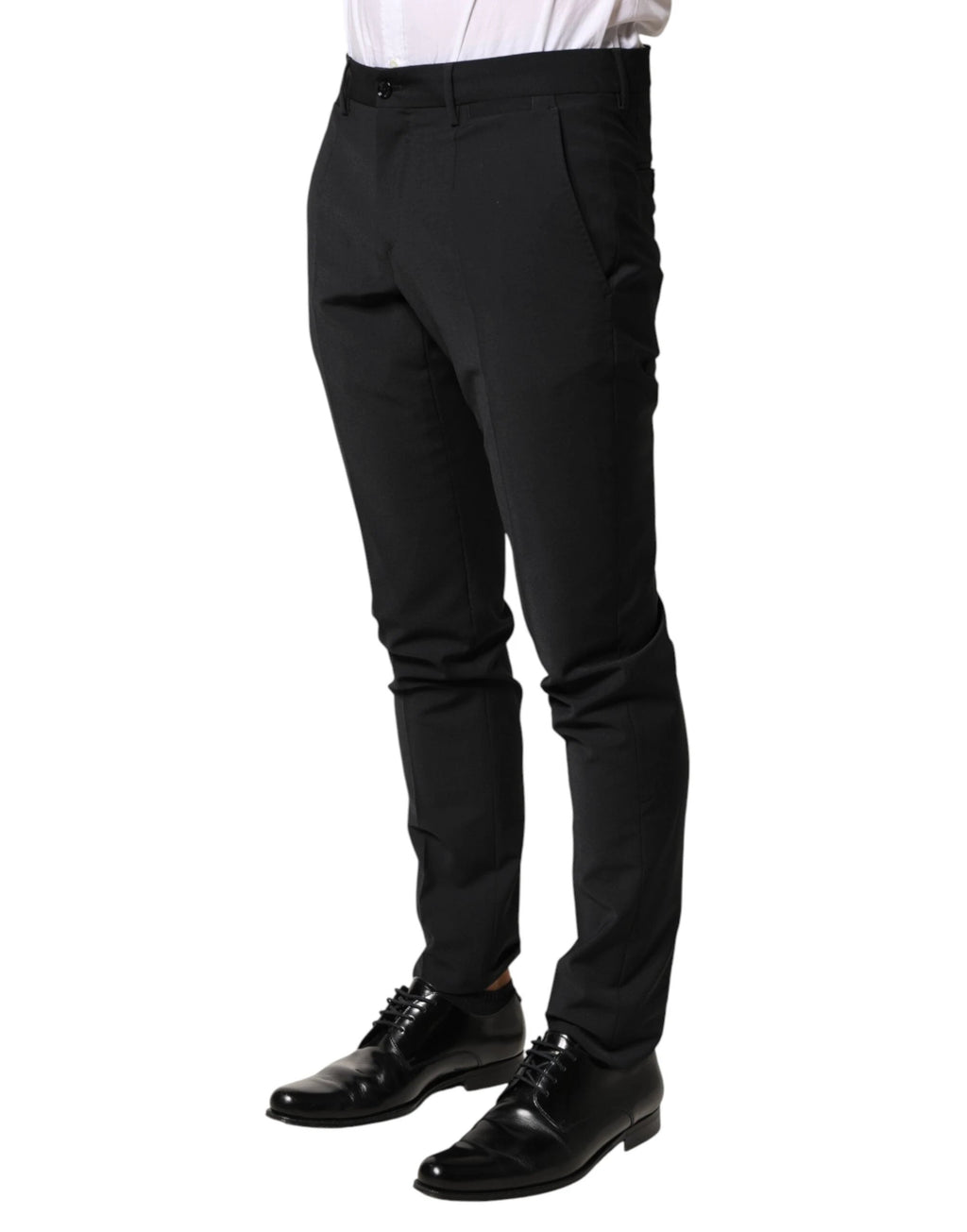 Dolce & Gabbana Black Wool Formal Dress Men Trouser Pants by Dolce & Gabbana