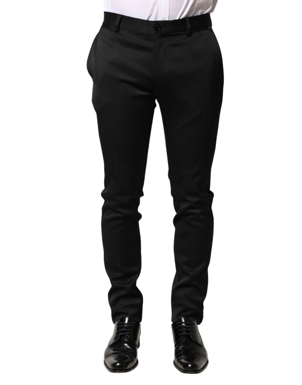 Dolce & Gabbana Black Viscose Dress Formal Men Trousers Pants by Dolce & Gabbana