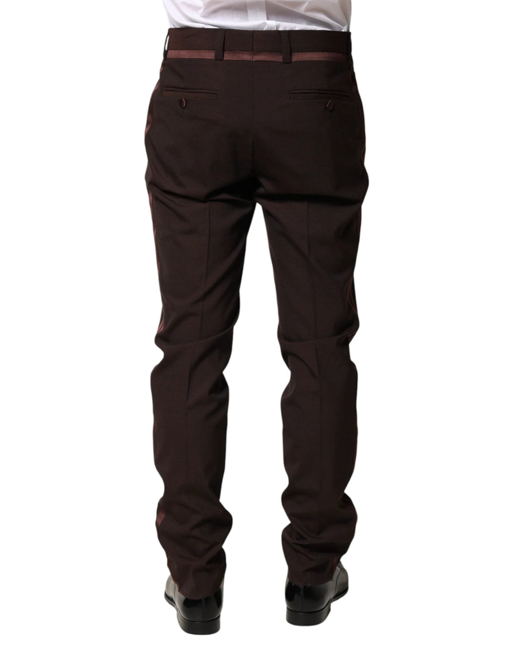 Dolce & Gabbana Brown Polyester Men Dress Trousers Pants by Dolce & Gabbana