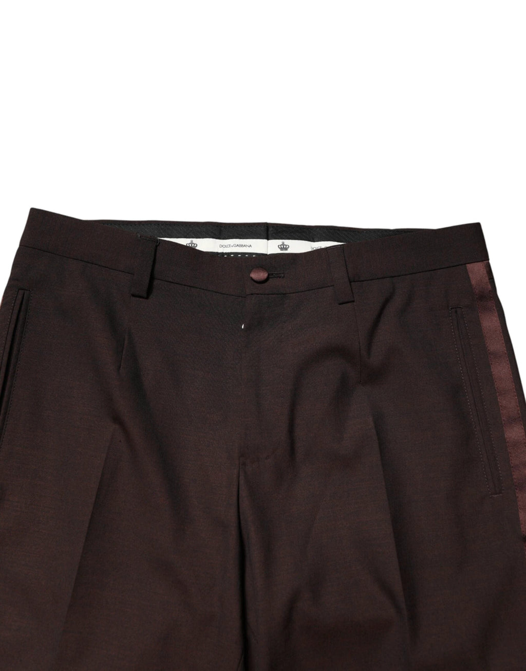 Dolce & Gabbana Brown Polyester Men Dress Trousers Pants by Dolce & Gabbana
