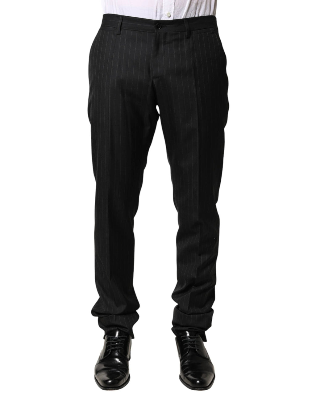 Dolce & Gabbana Black Stripes Wool Men Dress Trousers Pants by Dolce & Gabbana