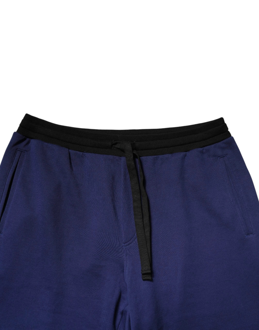 Dolce & Gabbana Blue Cotton Mid Waist Jogger Trousers Pants by Dolce & Gabbana