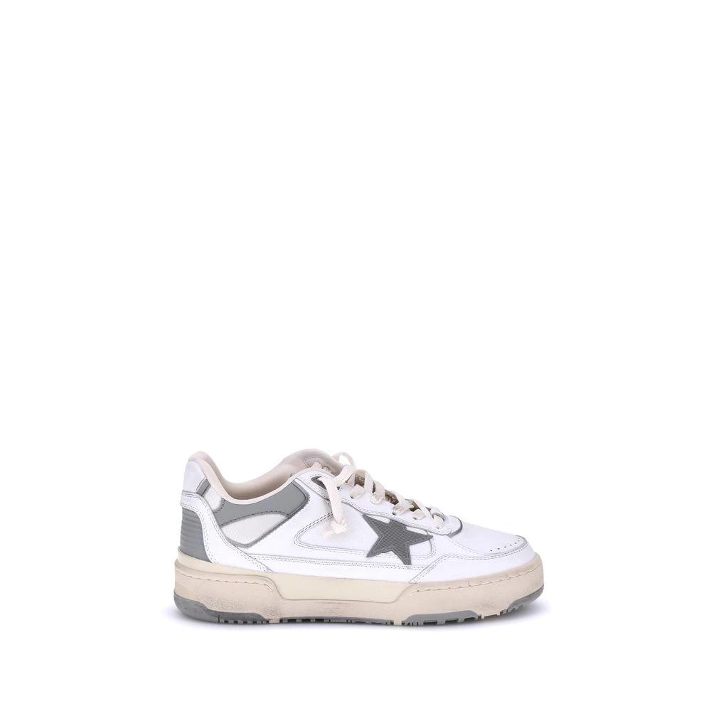 Golden Goose Gray Calf Leather Bos Taurus Chunky Sneakers by Golden Goose
