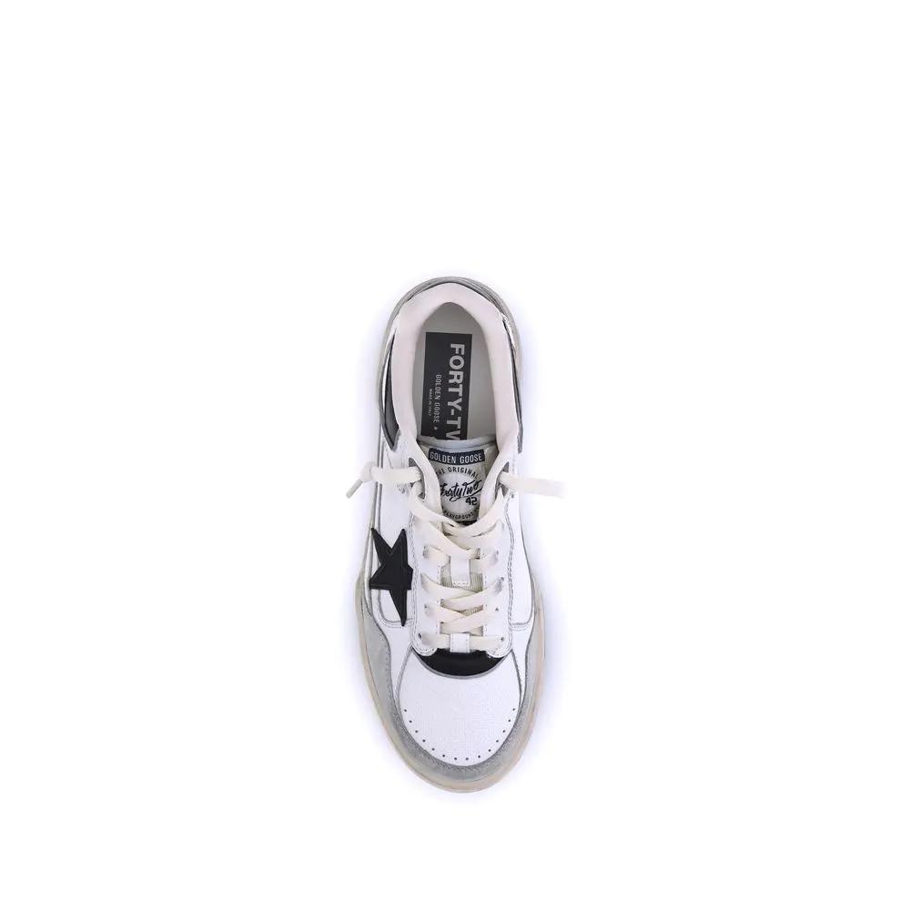Baskets épaisses Golden Goose Bos Taurus en cuir de veau blanc