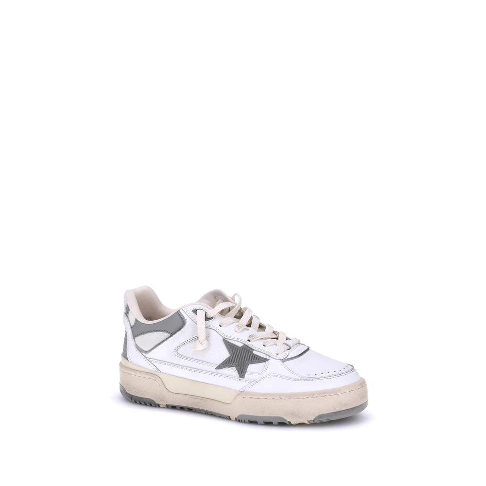 Golden Goose Gray Calf Leather Bos Taurus Chunky Sneakers by Golden Goose
