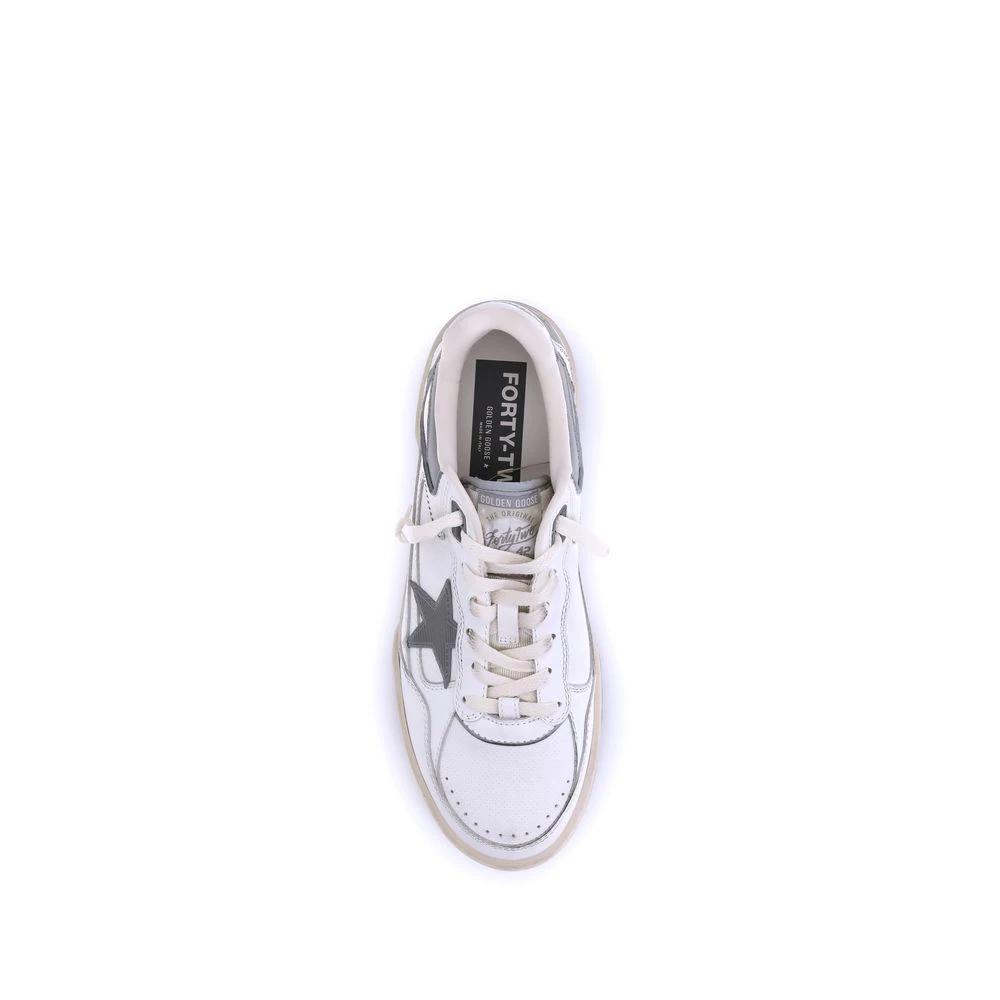 Golden Goose Gray Calf Leather Bos Taurus Chunky Sneakers by Golden Goose