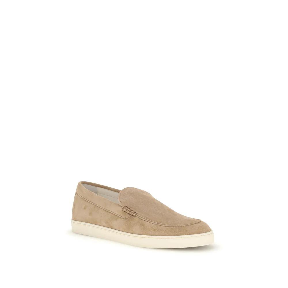 Brunello Cucinelli Beige Rubber Slip-On Loafers by Brunello Cucinelli