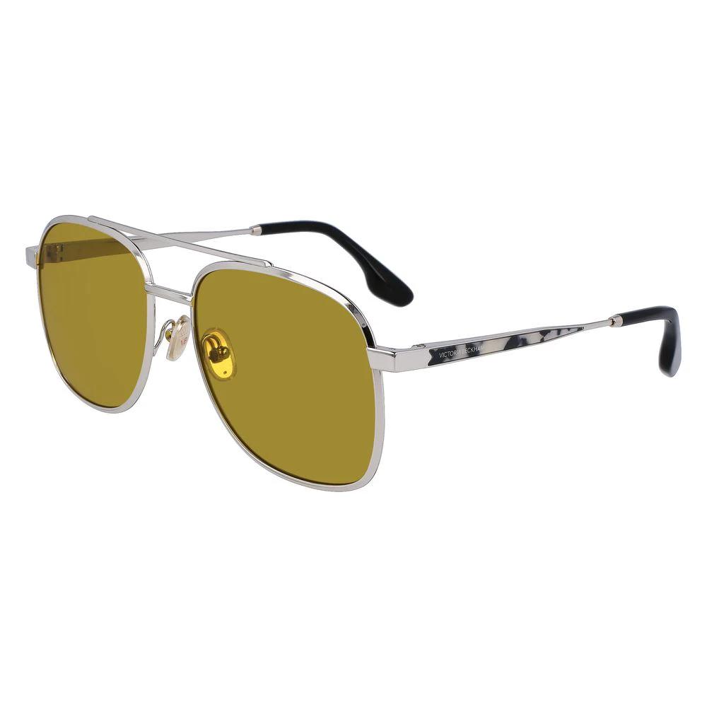 Victoria Beckham Gray Metal Sunglasses by Victoria Beckham