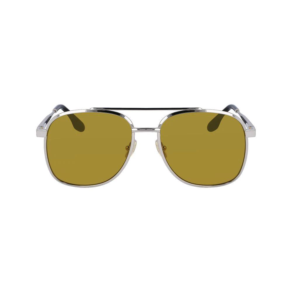 Victoria Beckham Gray Metal Sunglasses by Victoria Beckham