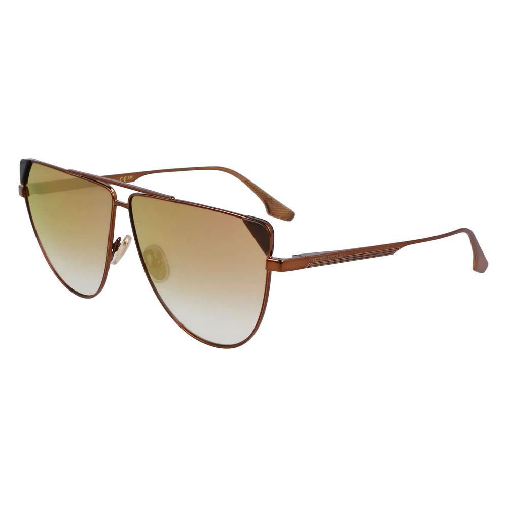 Victoria Beckham Brown Metal Sunglasses by Victoria Beckham