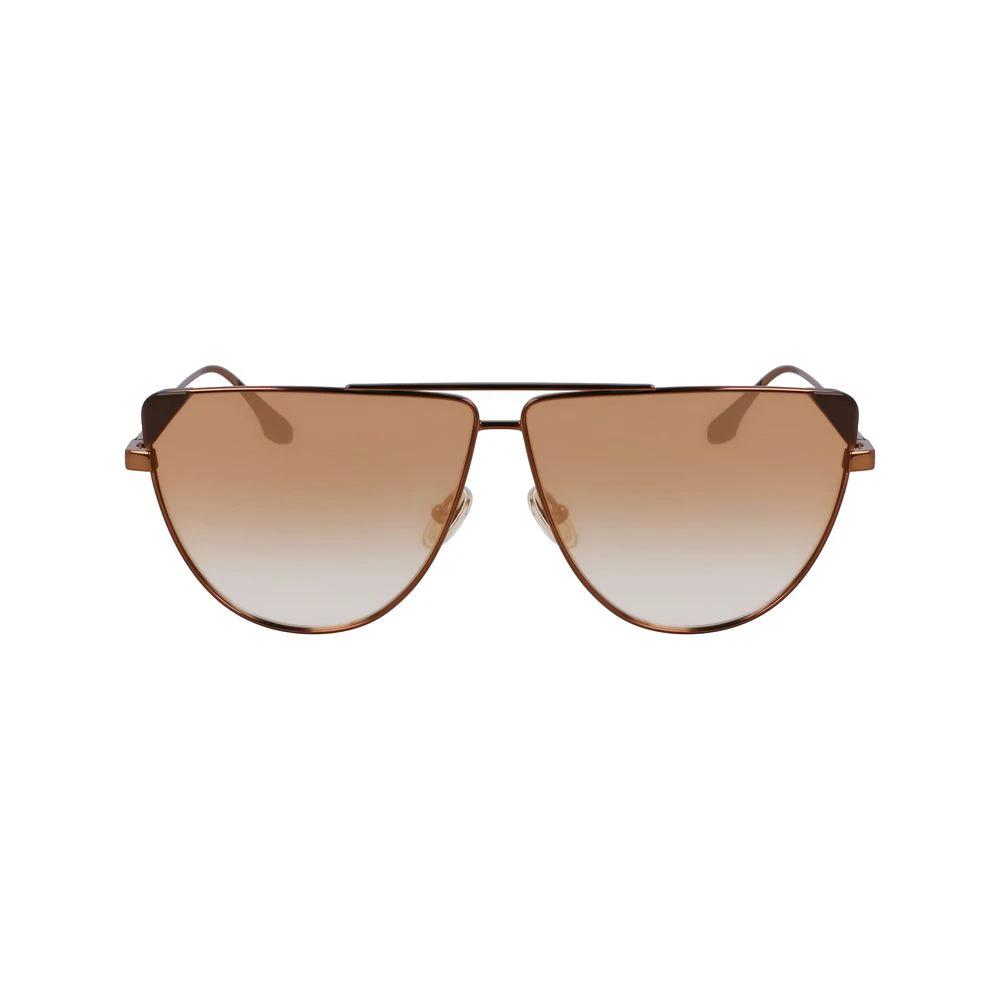 Victoria Beckham Brown Metal Sunglasses by Victoria Beckham