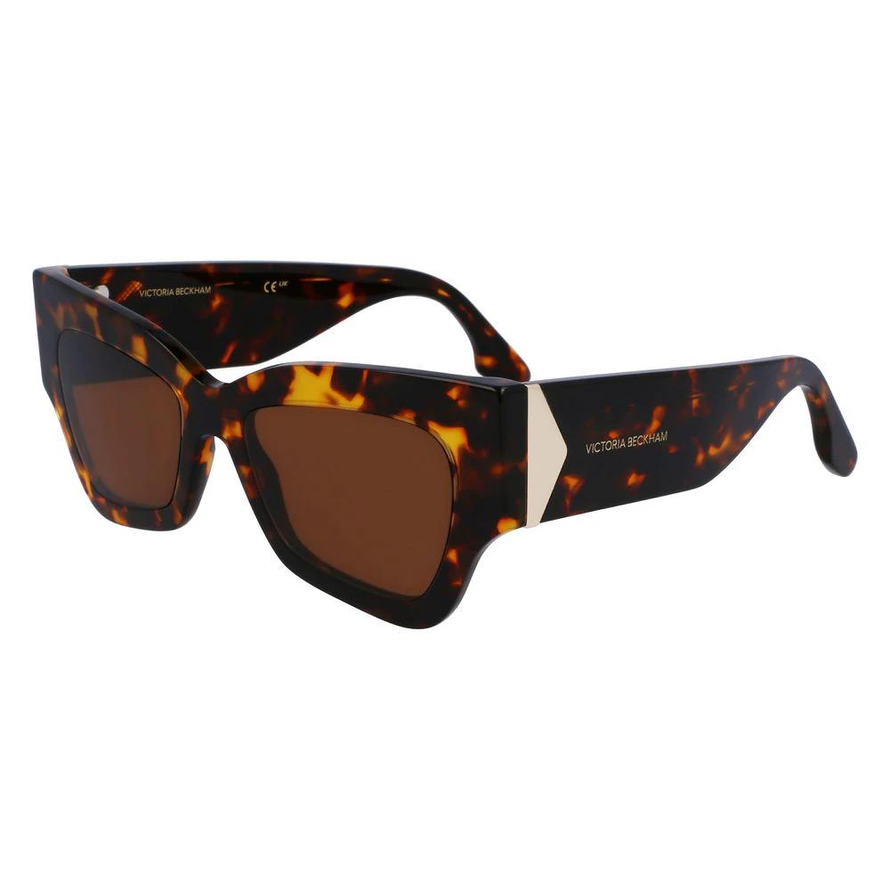Victoria Beckham Brown Acetate Sunglasses by Victoria Beckham