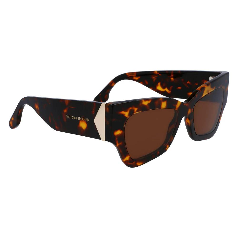 Victoria Beckham Brown Acetate Sunglasses by Victoria Beckham