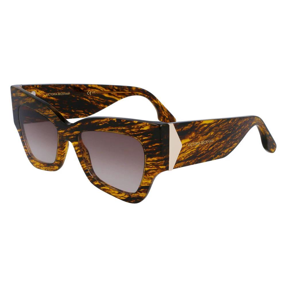 Victoria Beckham Brown Acetate Sunglasses by Victoria Beckham
