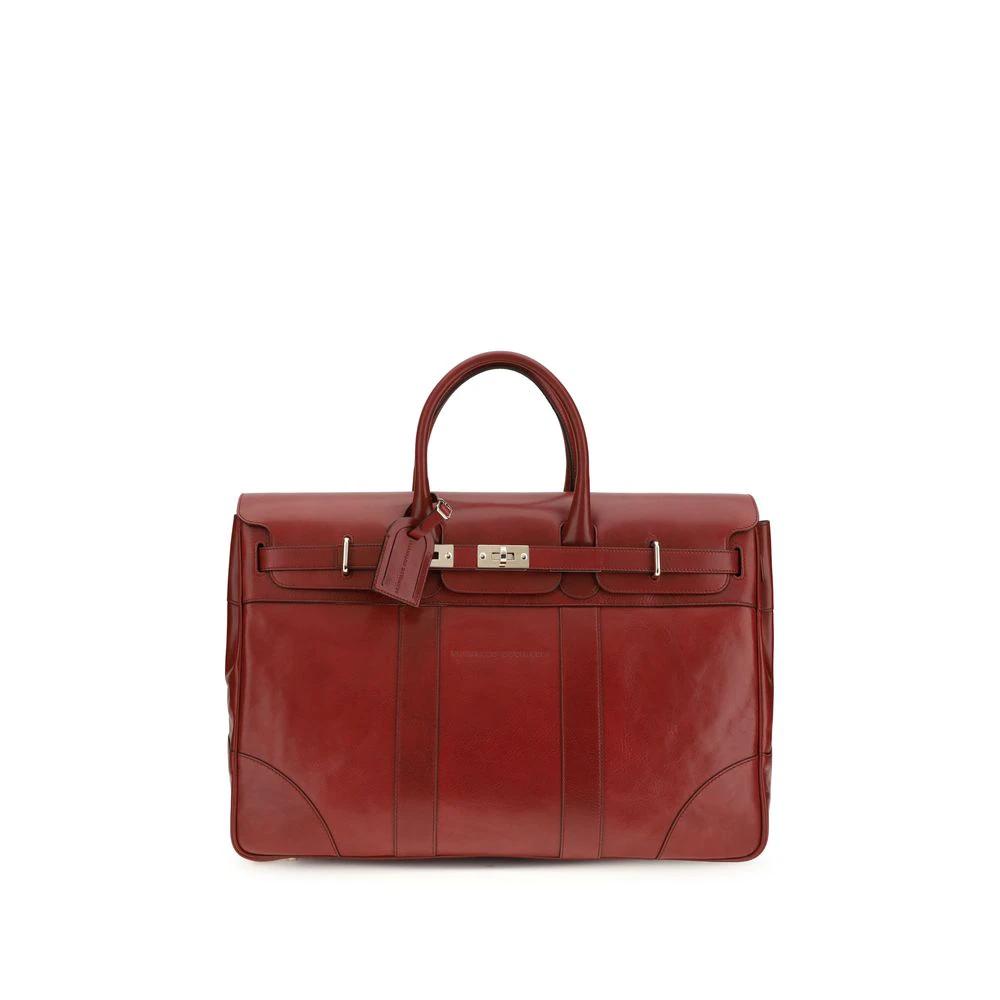 Brunello Cucinelli Bordeaux Calf Leather Bos Taurus Luggage And Travel by Brunello Cucinelli