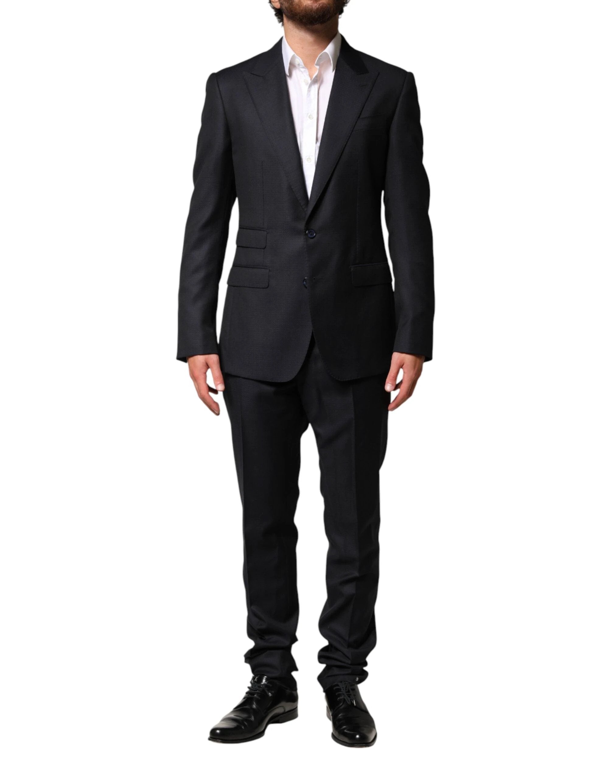 Dolce & Gabbana Black Wool Single Breasted Men 2 Piece Suit by Dolce & Gabbana