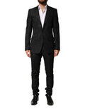 Dolce & Gabbana Black Brocade Single Breasted 2 Piece Suit by Dolce & Gabbana