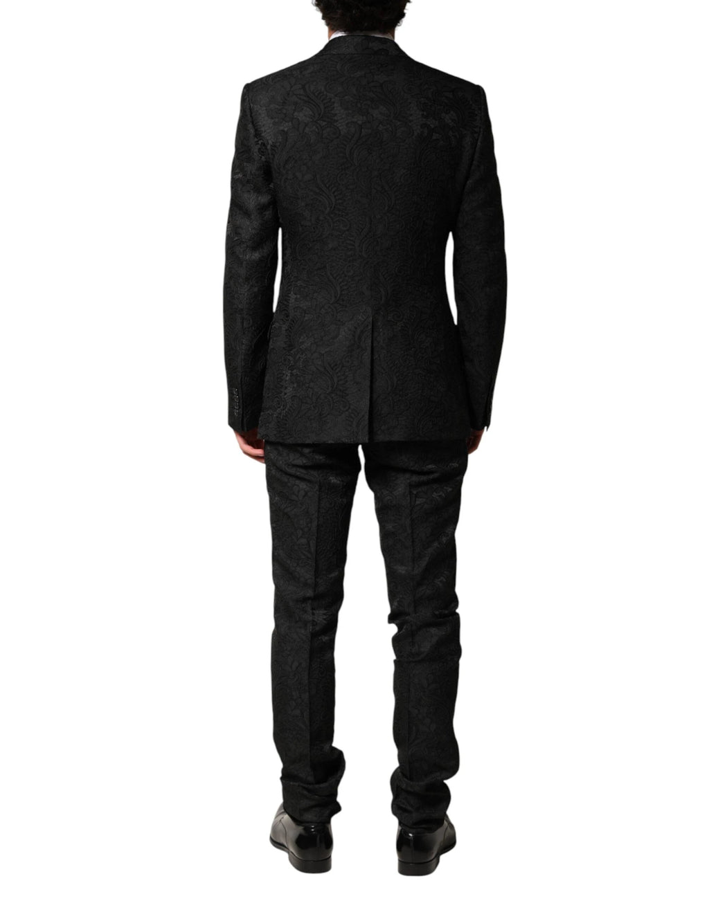 Dolce & Gabbana Black Brocade Single Breasted 2 Piece Suit by Dolce & Gabbana