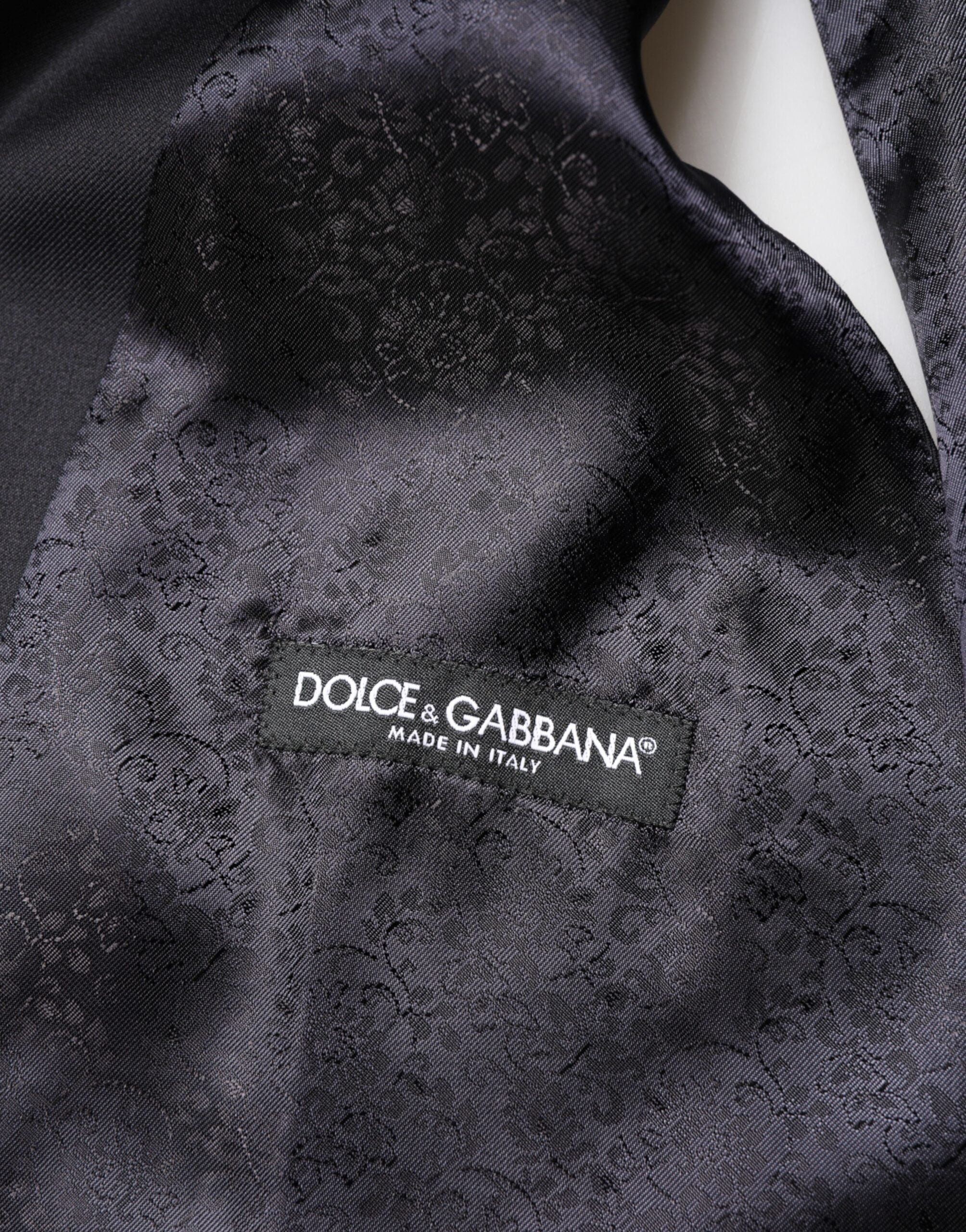 Costume trois pièces Dolce &amp; Gabbana en laine noire à simple boutonnage pour homme