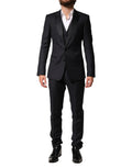Dolce & Gabbana Black Wool Single Breasted 3 Piece Men Suit by Dolce & Gabbana