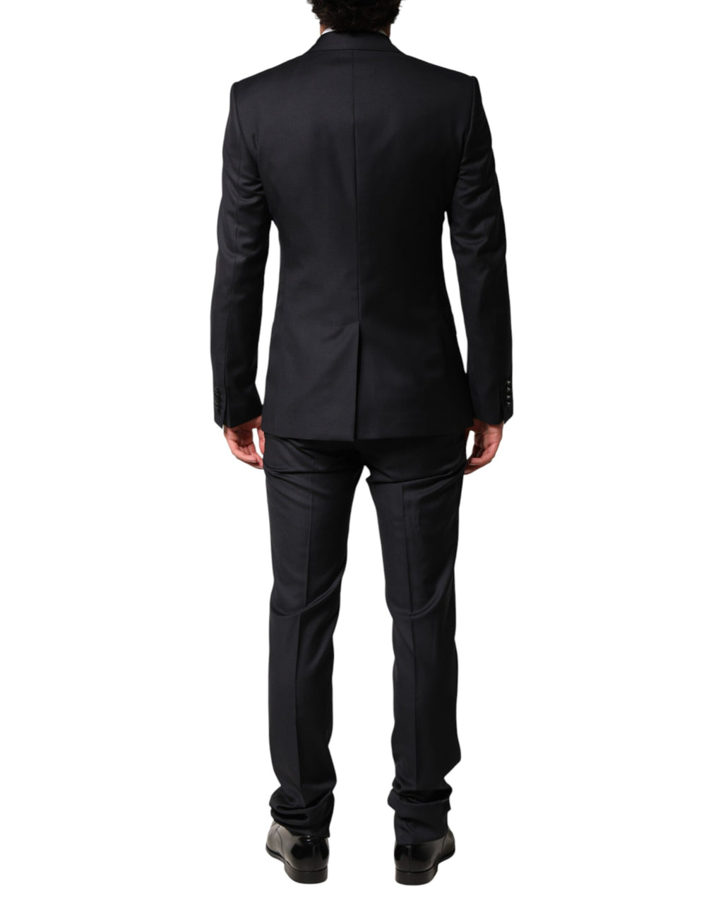 Costume trois pièces Dolce &amp; Gabbana en laine noire à simple boutonnage pour homme