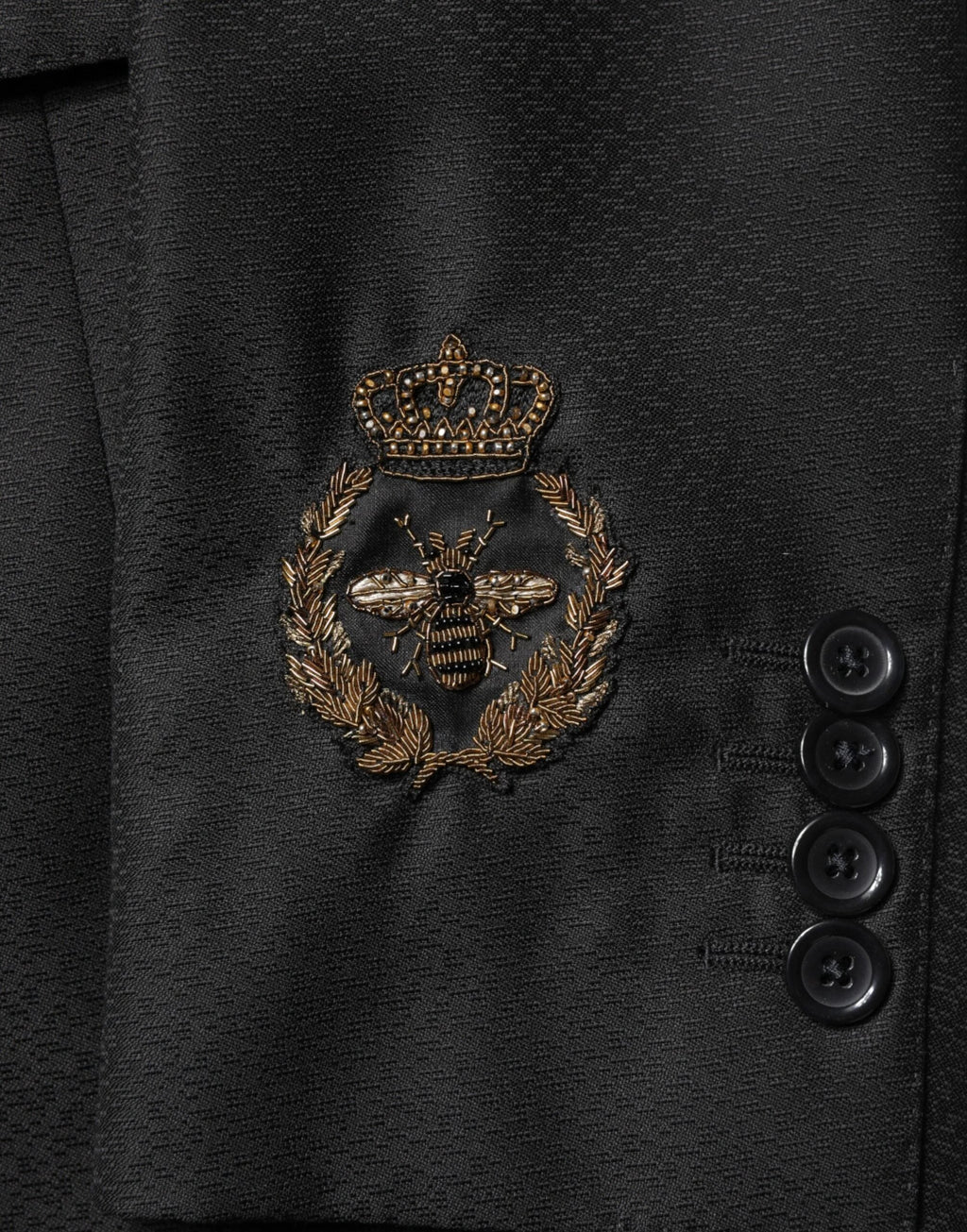 Dolce & Gabbana Black Embellished Single Breasted 2 Pc Suit by Dolce & Gabbana