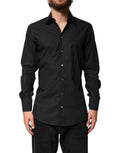Dolce & Gabbana Black GOLD Cotton Men Dress Formal Shirt by Dolce & Gabbana