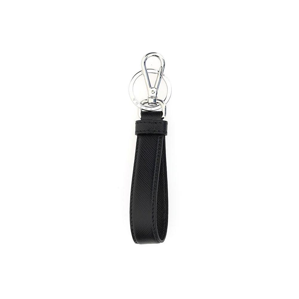 Prada Black Stainless Steel Keychain by Prada