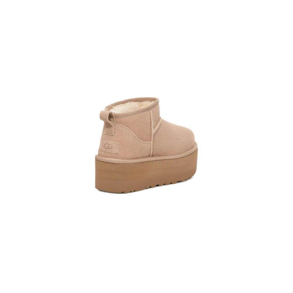 UGG Beige Suede Leather Ankle Boots by UGG