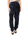 Christian Pellizzari Blue Sequined Tapered Trouser Pants by Christian Pellizzari