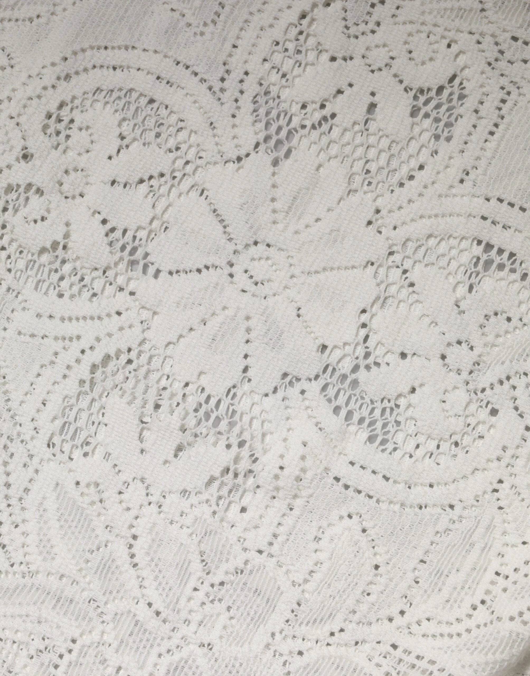 Dolce & Gabbana White Embroidery Lace Cotton Blouse Top by Dolce & Gabbana