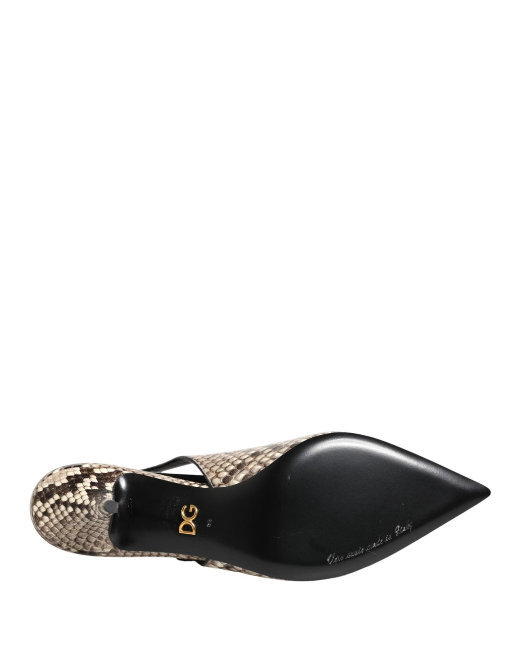 Dolce & Gabbana Multicolor Leather Heels Slingback Shoes by Dolce & Gabbana