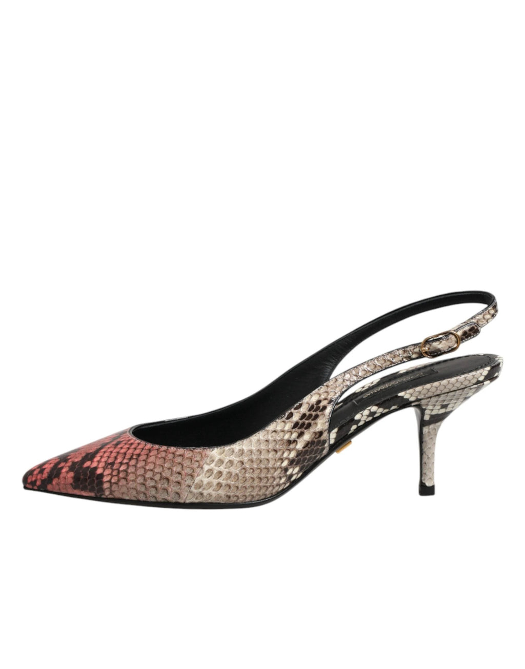 Dolce & Gabbana Multicolor Leather Heels Slingback Shoes by Dolce & Gabbana