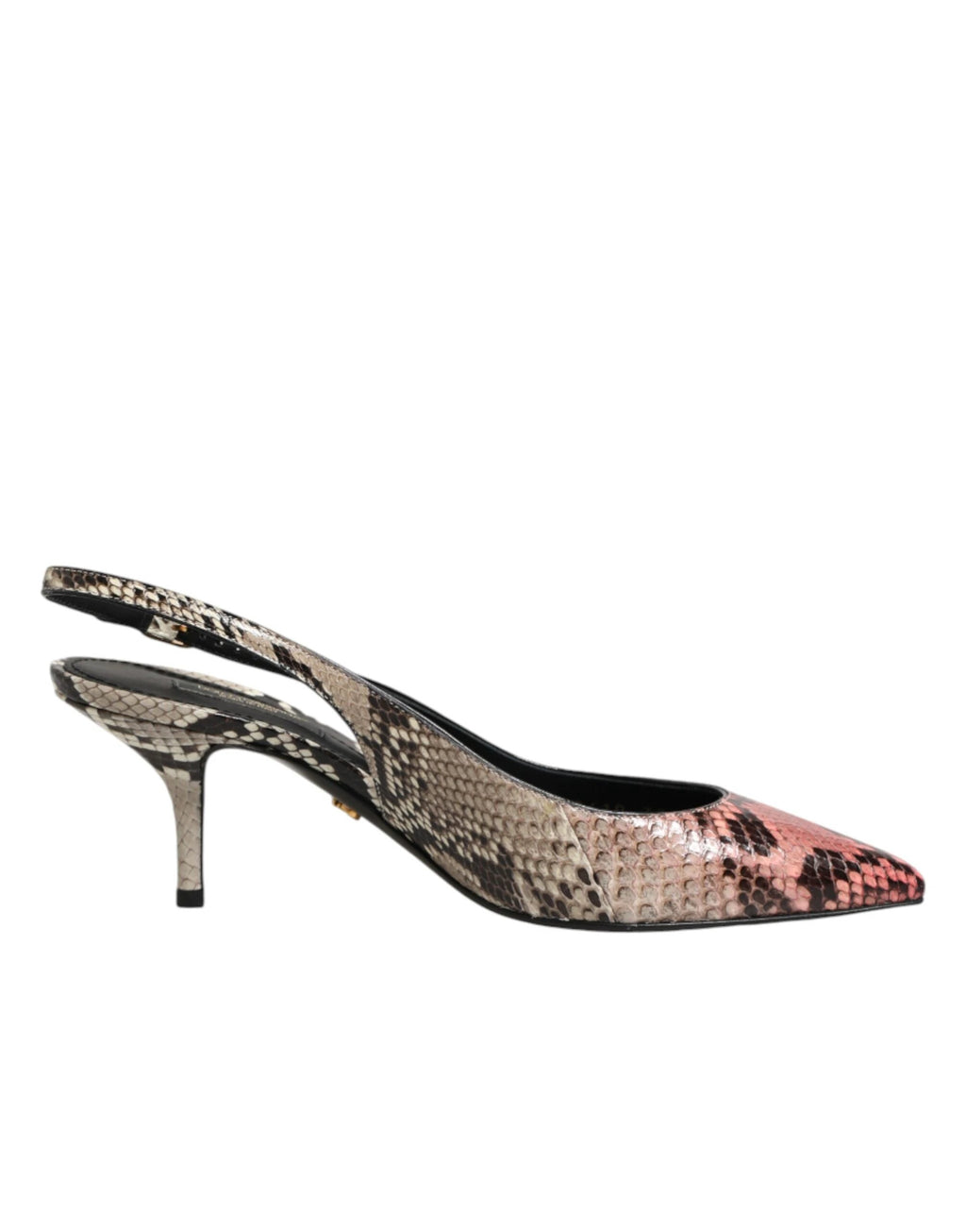 Dolce & Gabbana Multicolor Leather Heels Slingback Shoes by Dolce & Gabbana