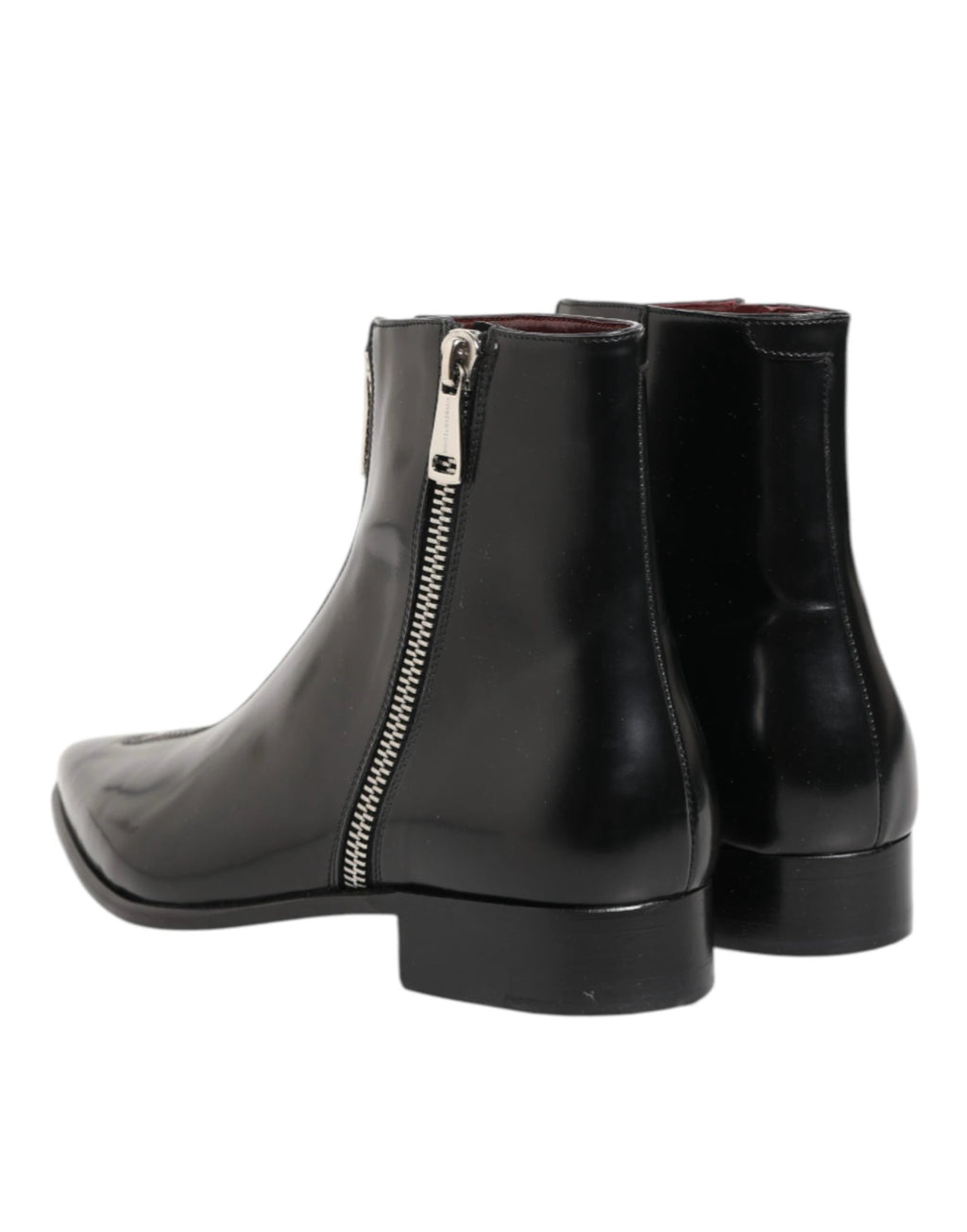 Dolce & Gabbana Black Leather Chelsea Short Ankle Boots Shoes by Dolce & Gabbana