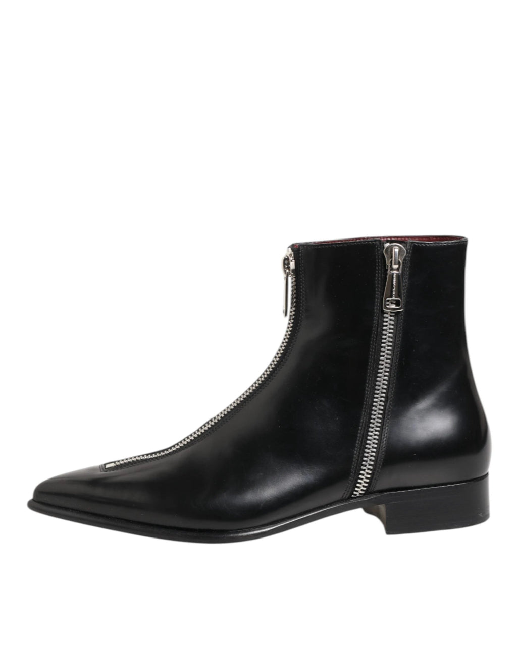 Dolce & Gabbana Black Leather Chelsea Short Ankle Boots Shoes by Dolce & Gabbana