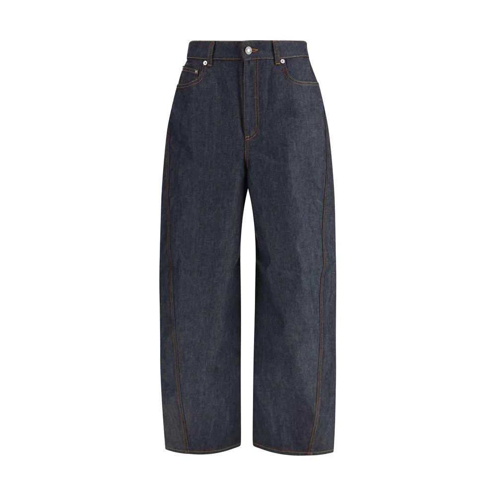 Givenchy Blue Cotton Casual Pants by Givenchy