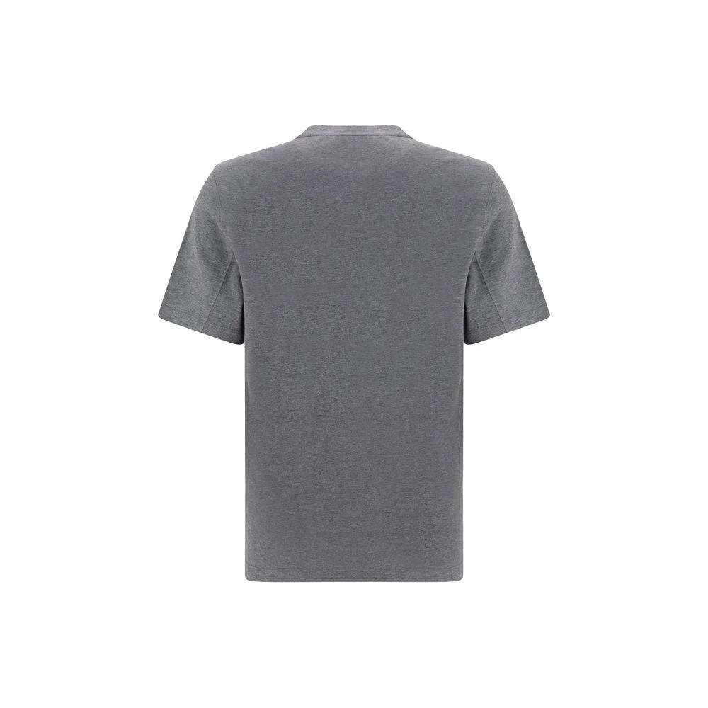 Brunello Cucinelli Gray Cotton T-Shirt by Brunello Cucinelli