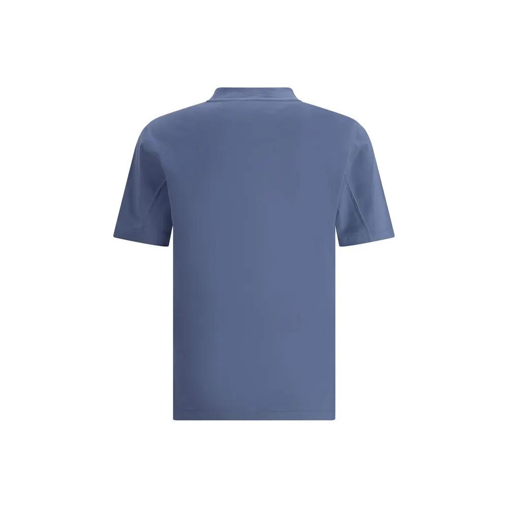 Brunello Cucinelli T-shirt en coton bleu