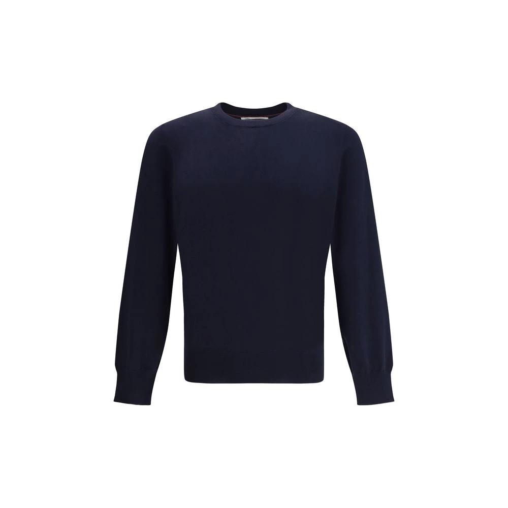 Brunello Cucinelli Blue Cotton Sweatshirt by Brunello Cucinelli