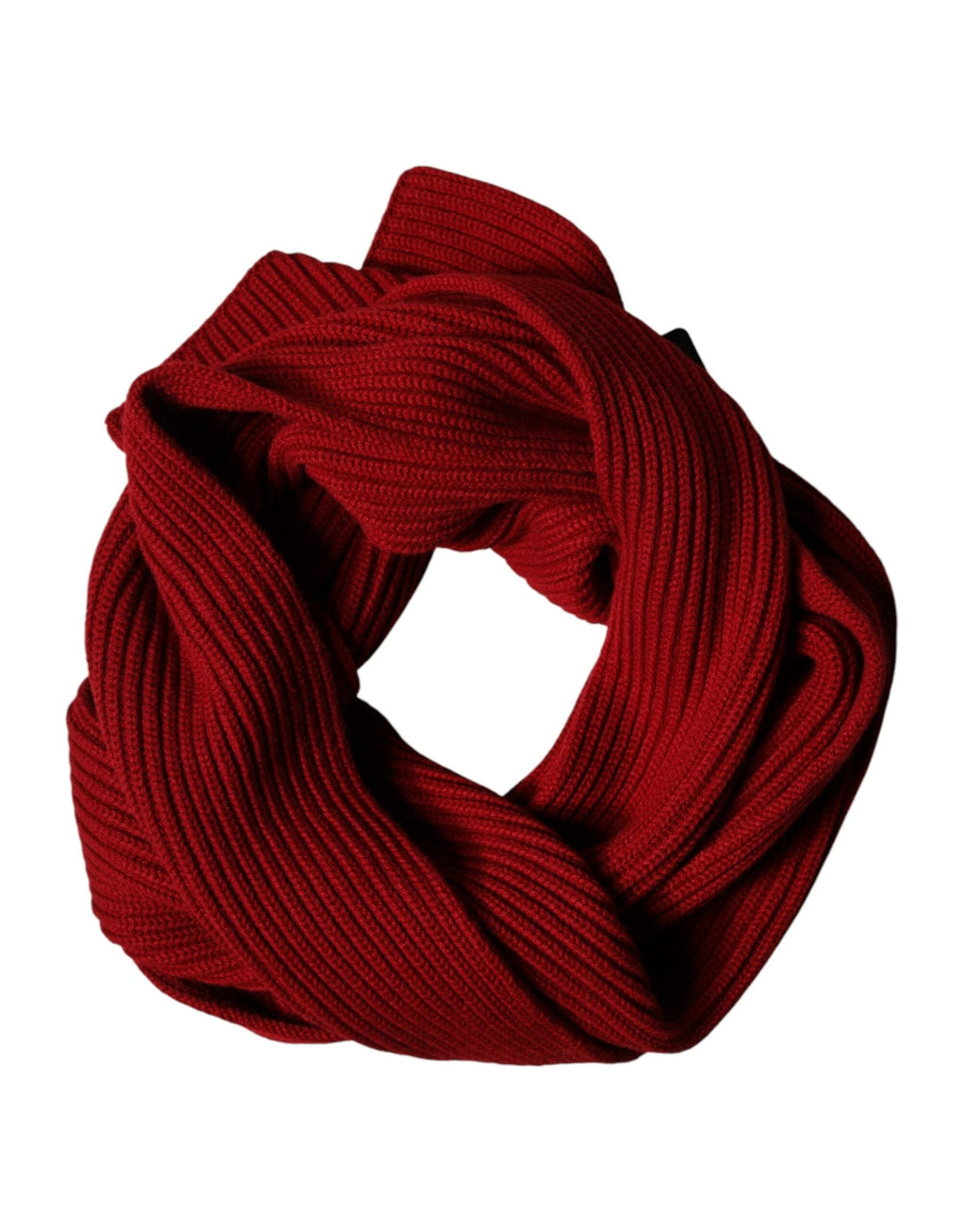 Dolce & Gabbana Red Wool Knitted Neck Wrap Shawl Men Scarf by Dolce & Gabbana