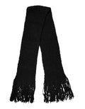 Dolce & Gabbana Black Wool Fringes Neck Wrap Foulard Scarf by Dolce & Gabbana