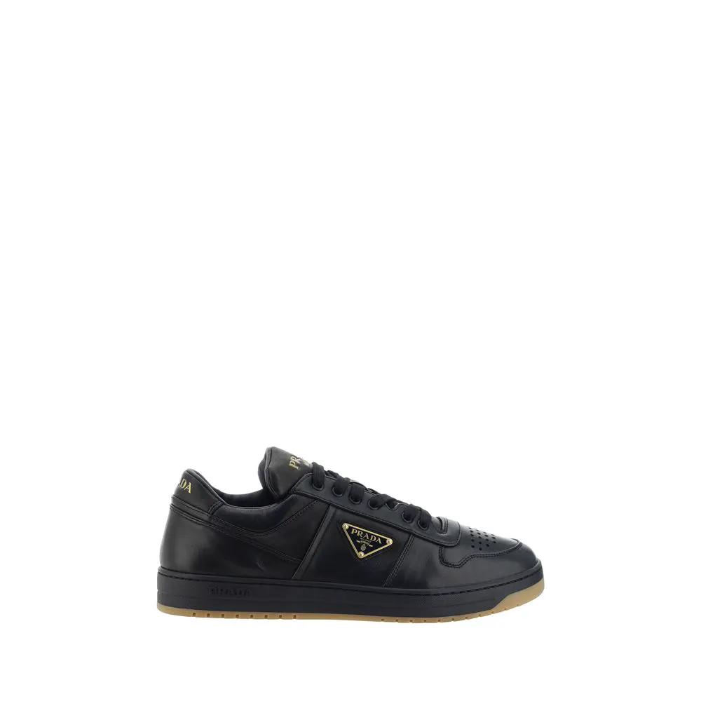 Prada Black Lamb Ovis Aries Aries Low Top Sneakers