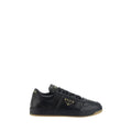 Prada Black Lamb Ovis Aries Aries Low Top Sneakers