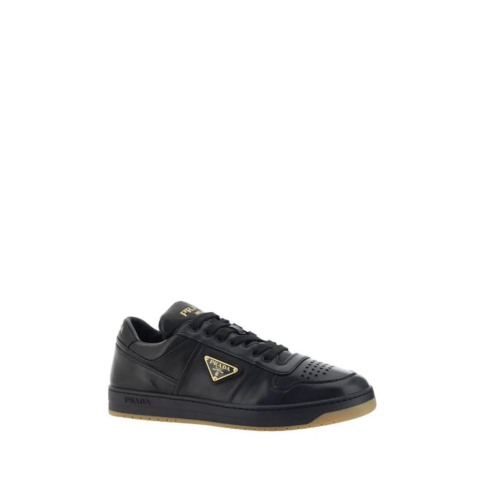 Prada Black Lamb Ovis Aries Aries Low Top Sneakers