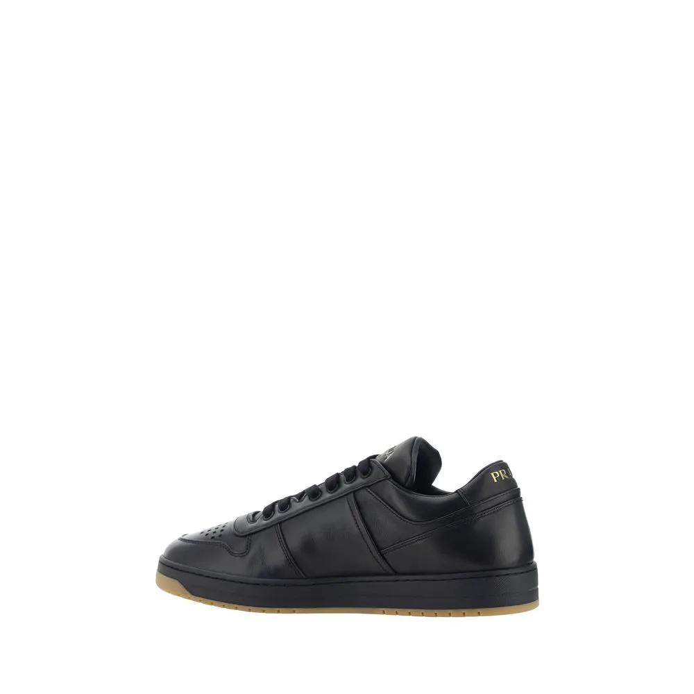 Prada Black Lamb Ovis Aries Aries Low Top Sneakers