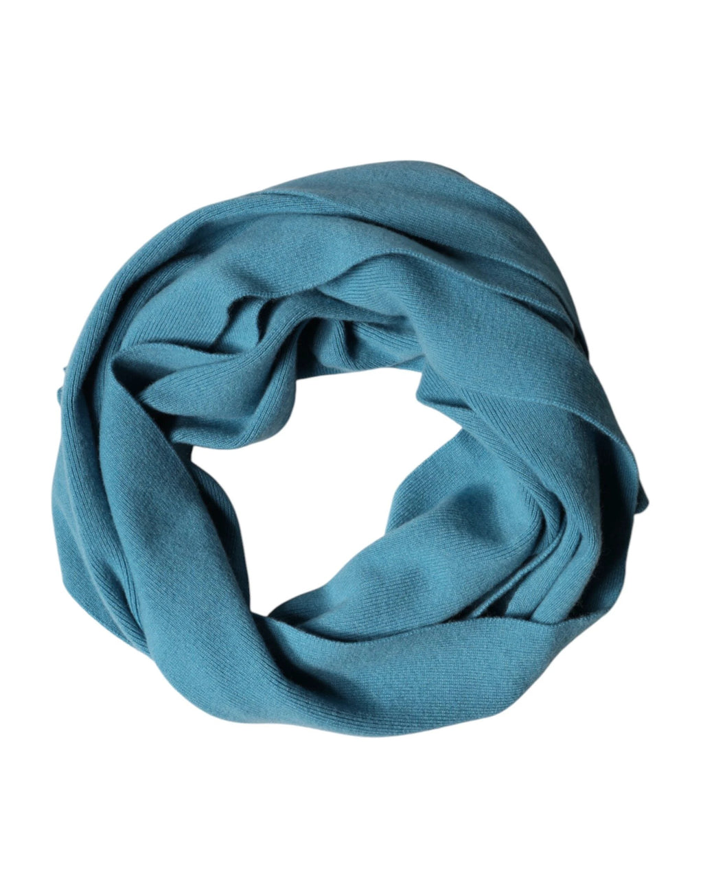 Dolce & Gabbana Blue Cashmere Knit Neck Wrap Shawl Scarf by Dolce & Gabbana