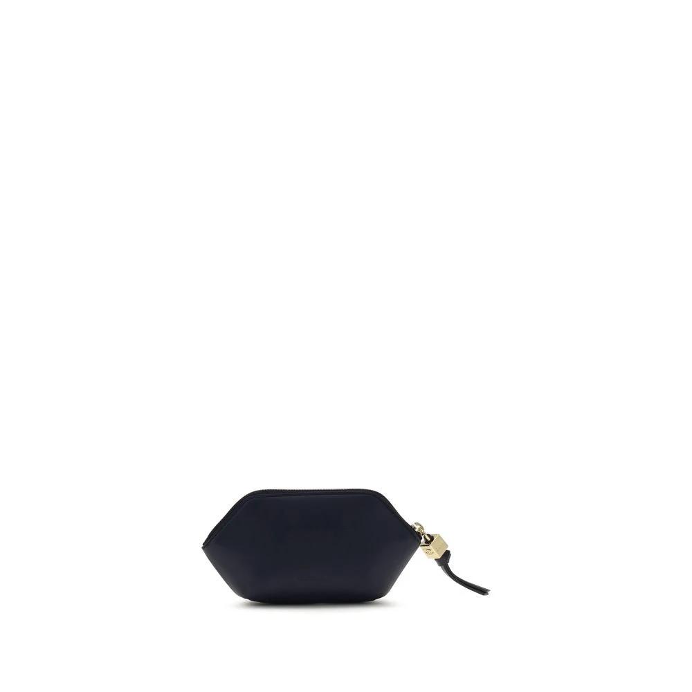 Ganni Black Recycled Leather Wallet by Ganni